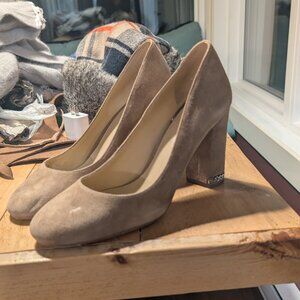 Nude suede micheal kors heels